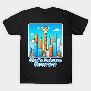 GIRAFFE BETWEEN SKYSCRAPER T-Shirt